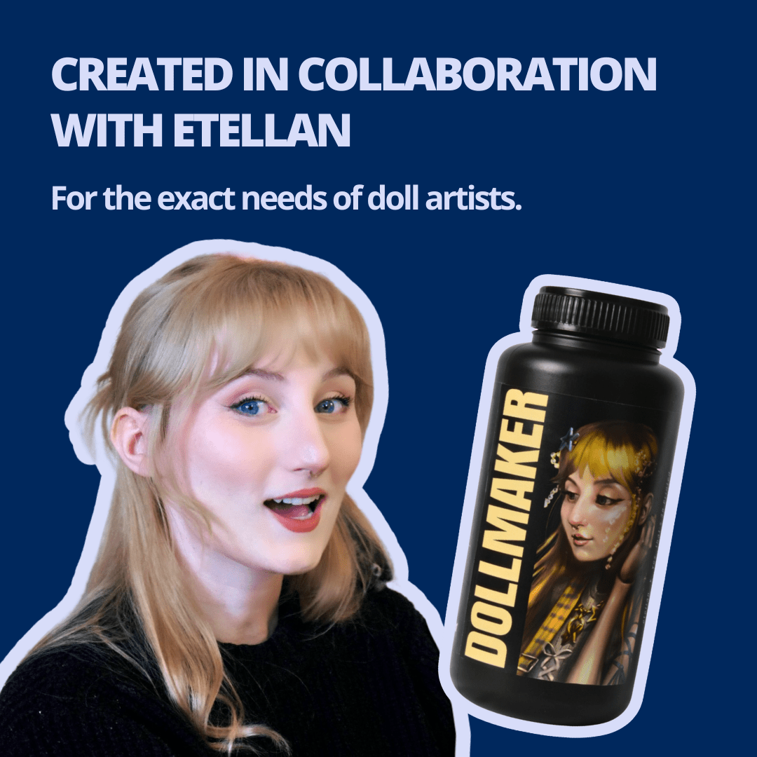DOLLMAKER by Etellan | 3D Resin for BJD | Anti - Scratch, Doll Look, Doll Feel (1kg) - Yes, That's 3D Printed