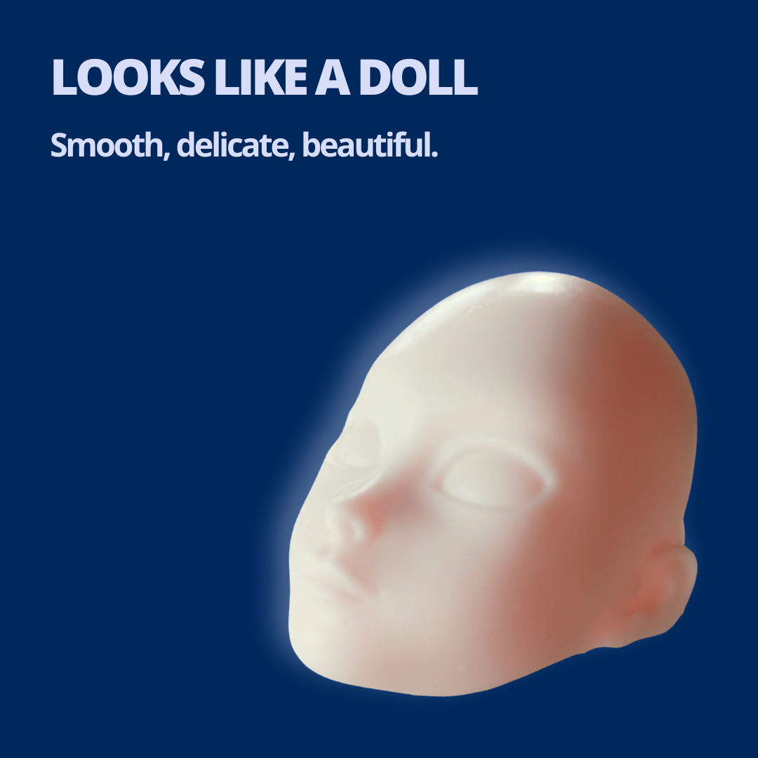 DOLLMAKER by Etellan | 3D Resin for BJD | Anti - Scratch, Doll Look, Doll Feel (1kg) - Yes, That's 3D Printed