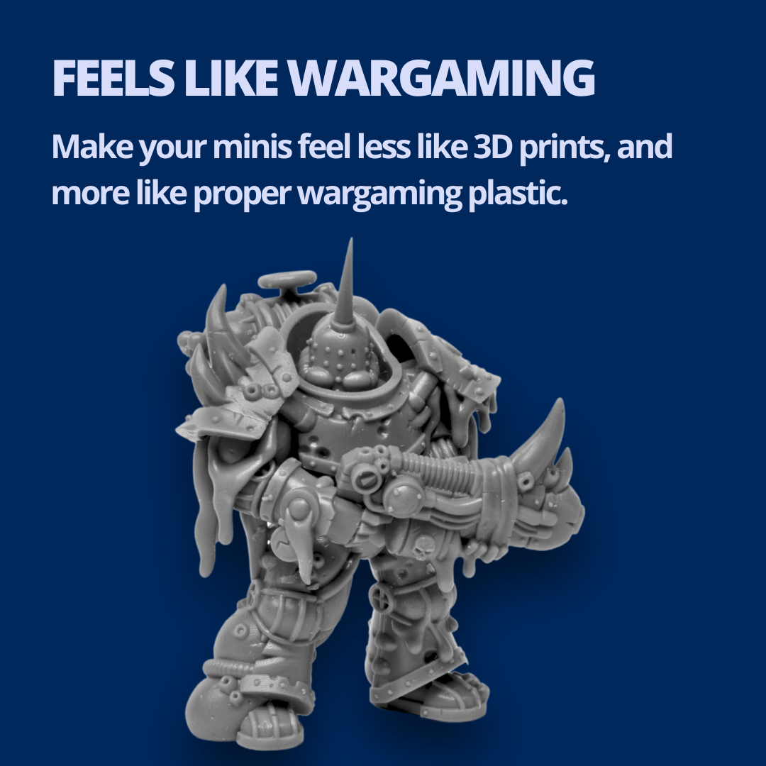 WARGAMER by FauxHammer | Durable Tabletop Miniature Resin | Wash with Water or IPA (1kg) - Yes, That's 3D Printed