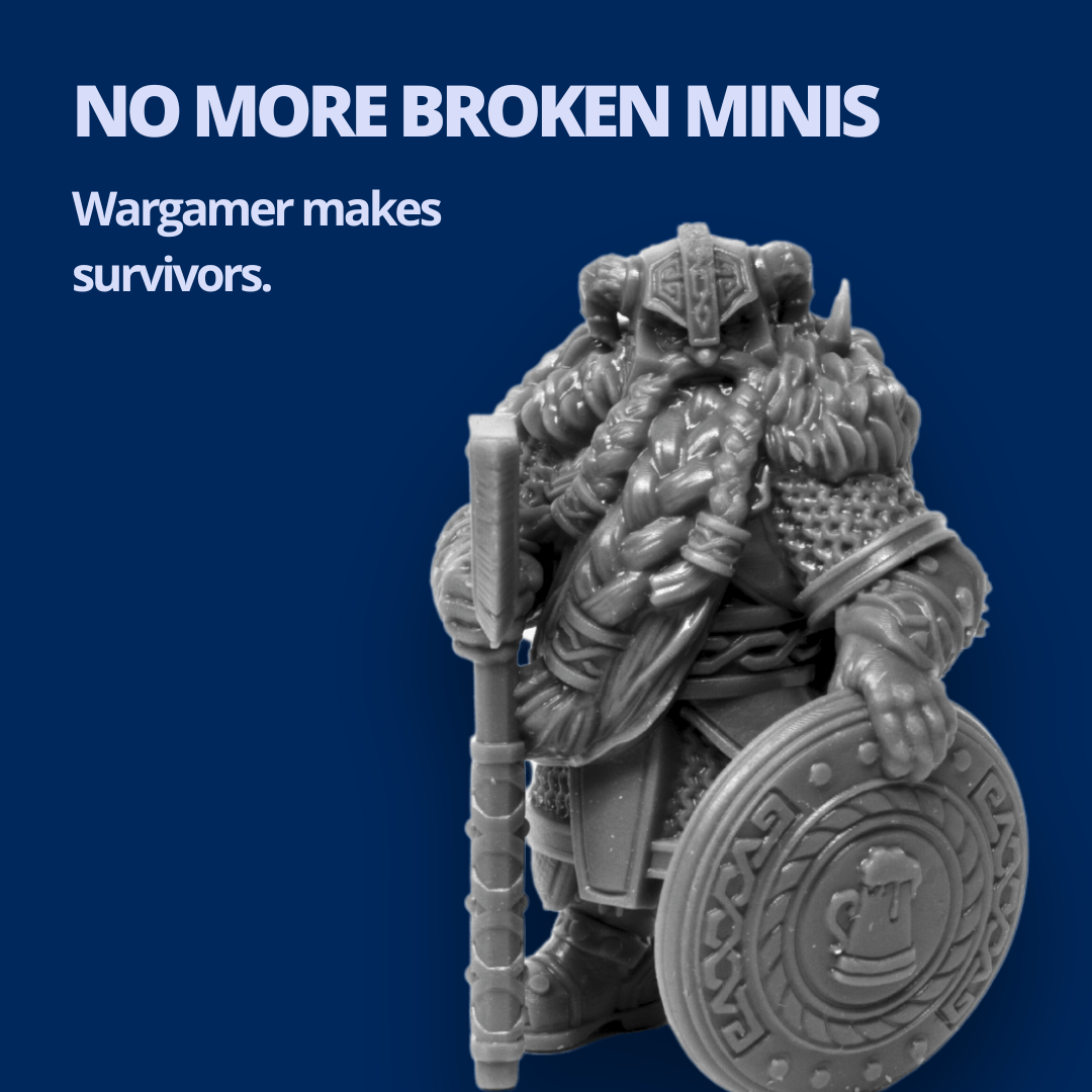 WARGAMER by FauxHammer | Durable Tabletop Miniature Resin | Wash with Water or IPA (1kg) - Yes, That's 3D Printed