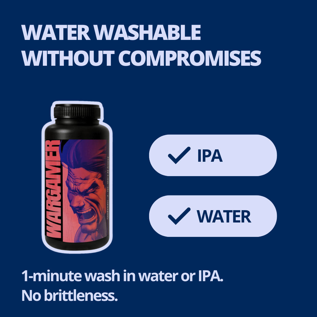 WARGAMER by FauxHammer | Durable Tabletop Miniature Resin | Wash with Water or IPA (1kg) - Yes, That's 3D Printed
