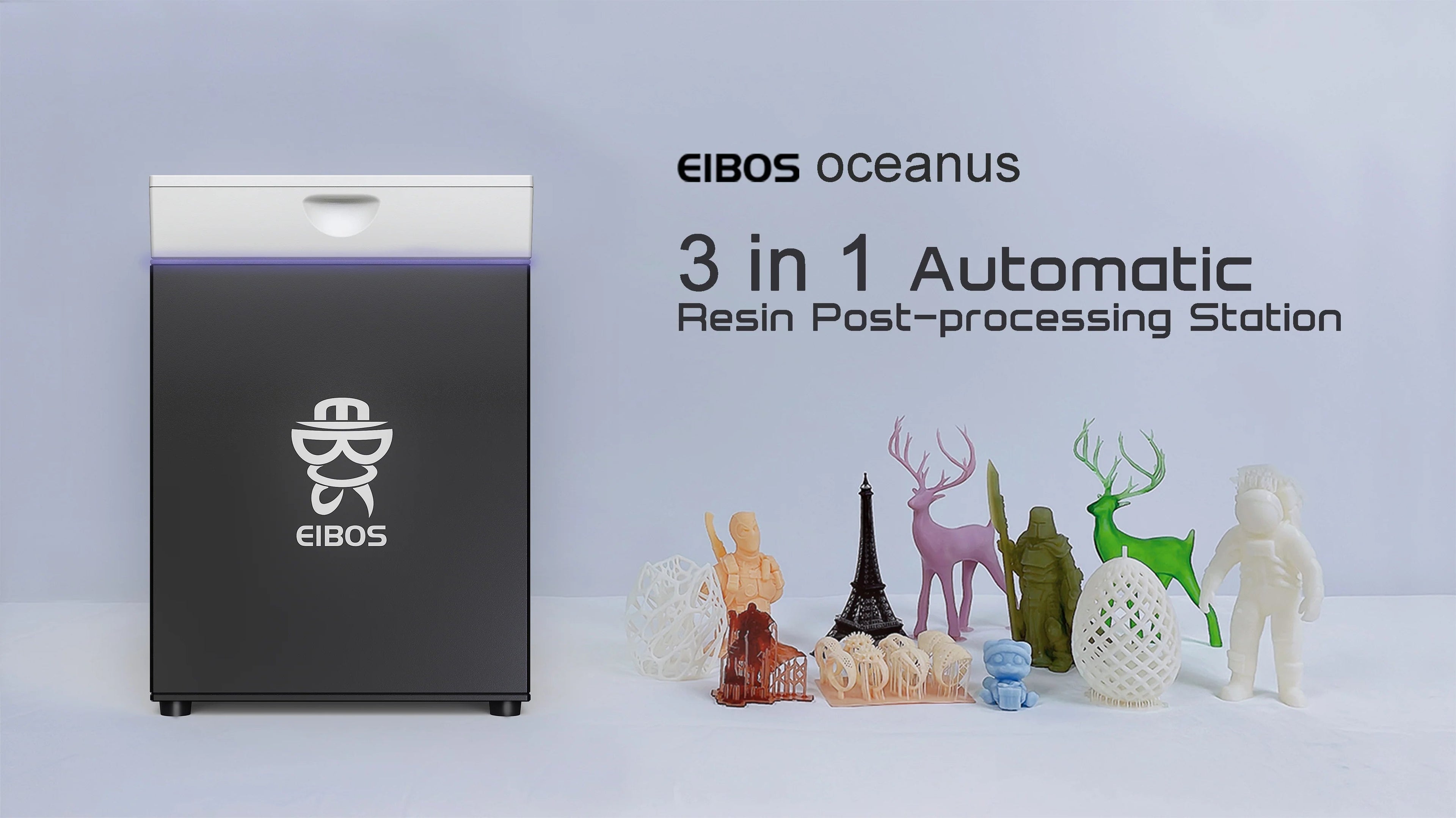 Load video: EIBOS Oceanus 3-in-1 Automatic Resin Post-processing Station