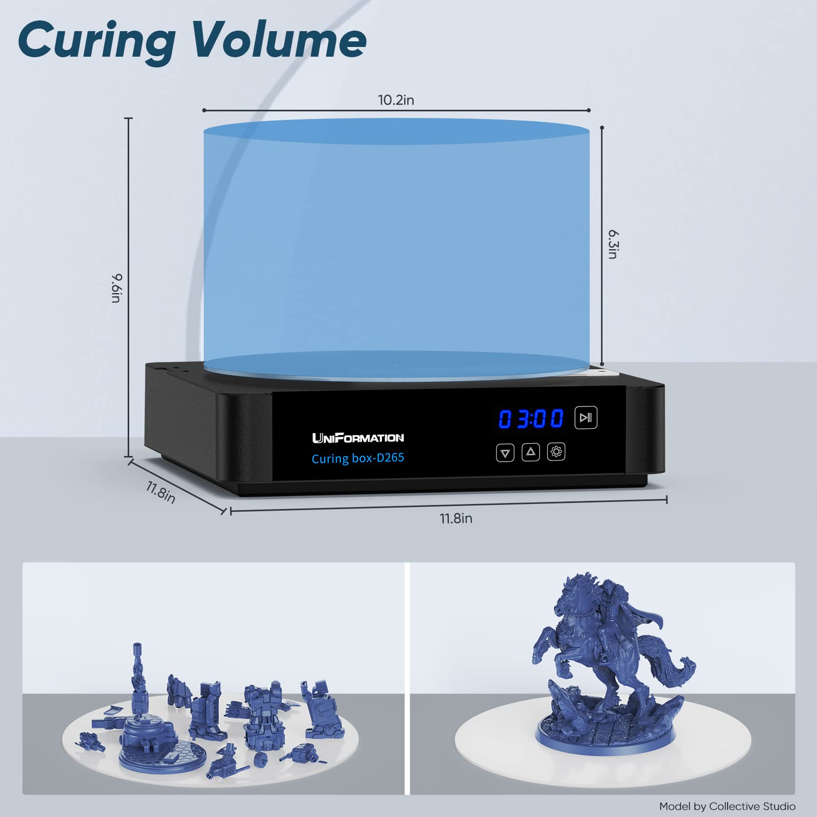 UniFormation 405nm UV Resin Curing Station 10.2'' - Yes, That's 3D Printed