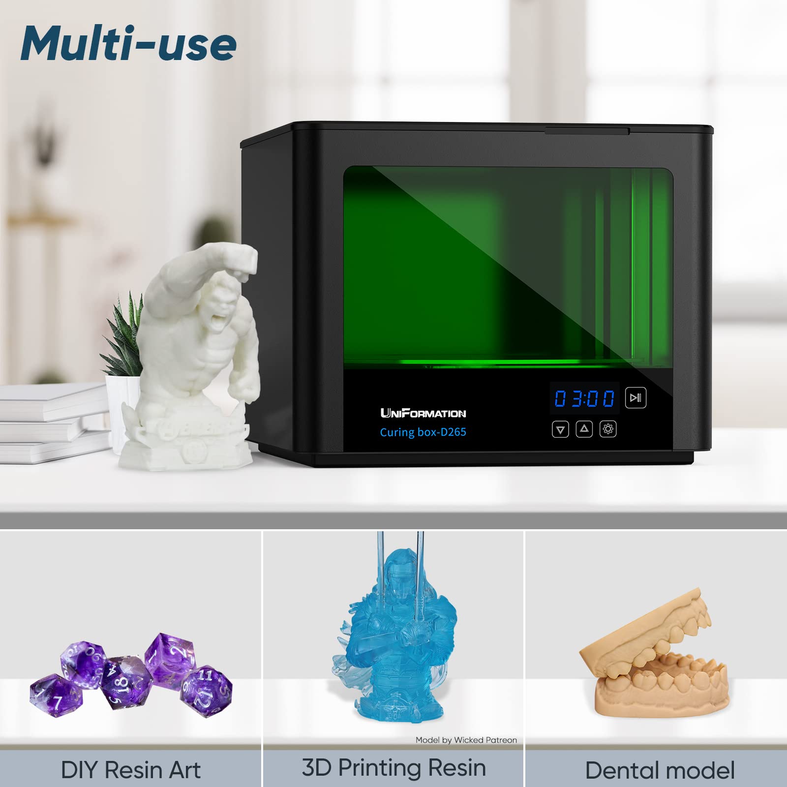 UniFormation 405nm UV Resin Curing Station 10.2'' - Yes, That's 3D Printed